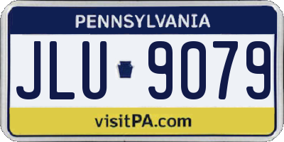 PA license plate JLU9079