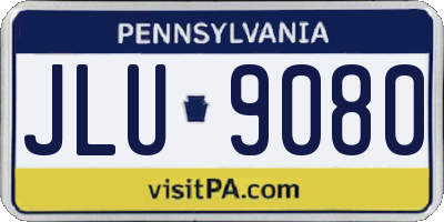 PA license plate JLU9080