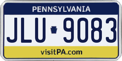 PA license plate JLU9083