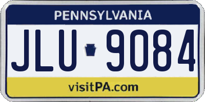 PA license plate JLU9084
