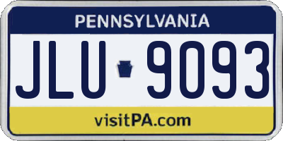 PA license plate JLU9093