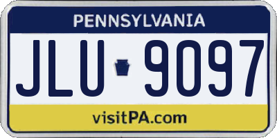PA license plate JLU9097
