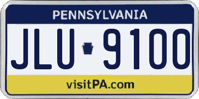 PA license plate JLU9100
