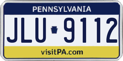 PA license plate JLU9112