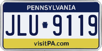 PA license plate JLU9119