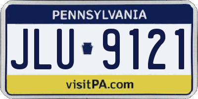 PA license plate JLU9121