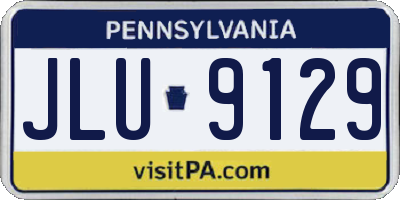 PA license plate JLU9129