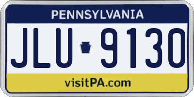 PA license plate JLU9130
