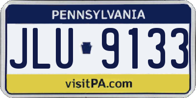 PA license plate JLU9133