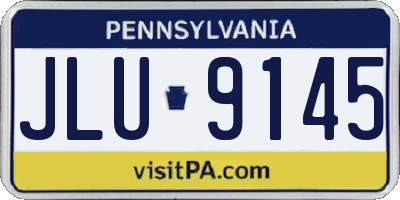 PA license plate JLU9145