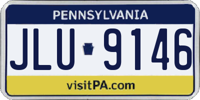 PA license plate JLU9146
