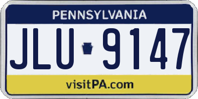 PA license plate JLU9147