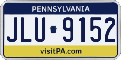 PA license plate JLU9152