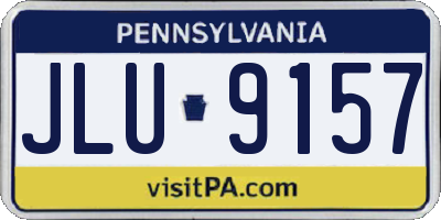 PA license plate JLU9157