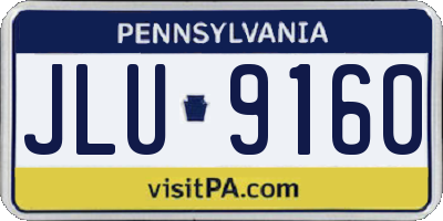 PA license plate JLU9160