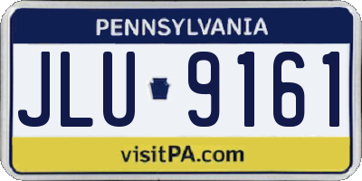 PA license plate JLU9161