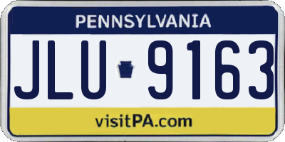 PA license plate JLU9163