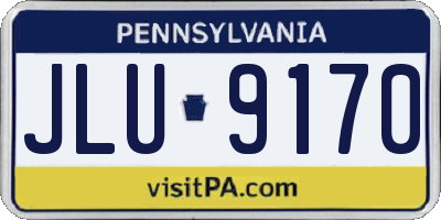 PA license plate JLU9170