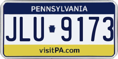 PA license plate JLU9173