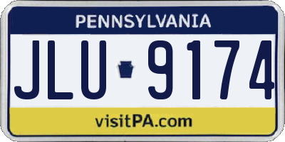 PA license plate JLU9174
