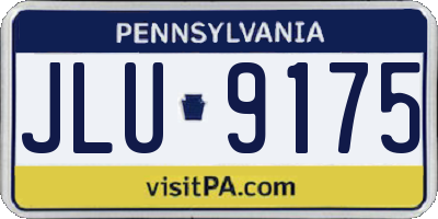 PA license plate JLU9175