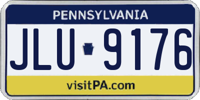 PA license plate JLU9176