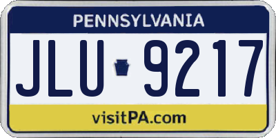 PA license plate JLU9217