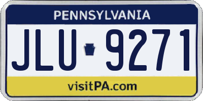 PA license plate JLU9271