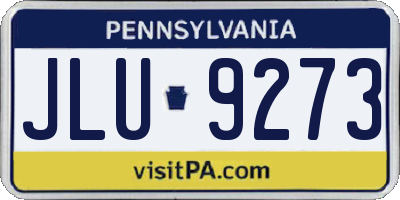PA license plate JLU9273