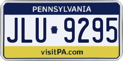 PA license plate JLU9295