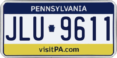PA license plate JLU9611