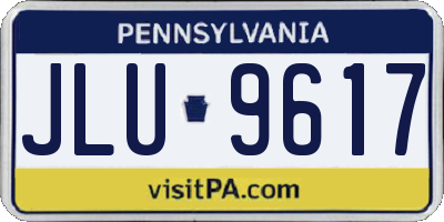 PA license plate JLU9617