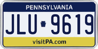 PA license plate JLU9619