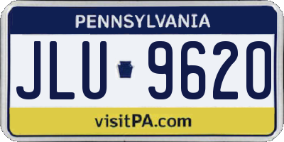 PA license plate JLU9620