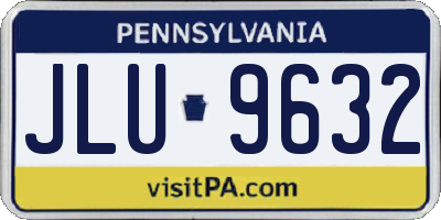 PA license plate JLU9632
