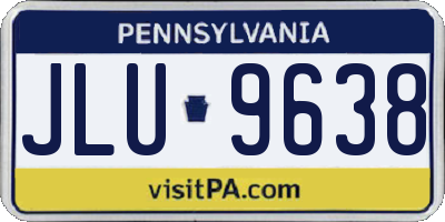 PA license plate JLU9638