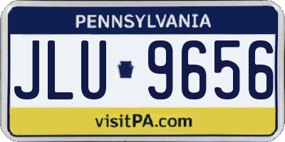 PA license plate JLU9656