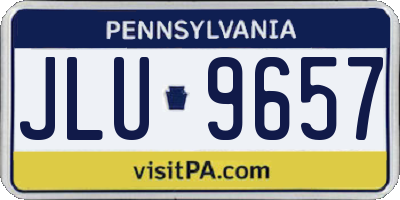 PA license plate JLU9657