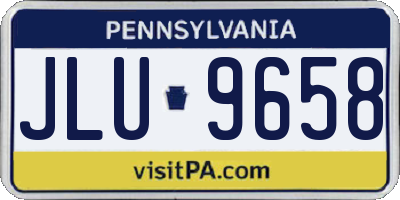PA license plate JLU9658