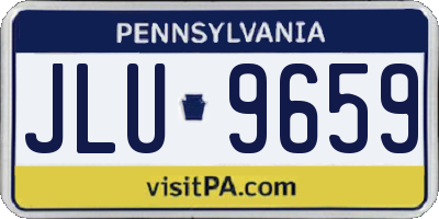 PA license plate JLU9659