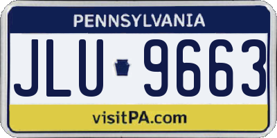 PA license plate JLU9663