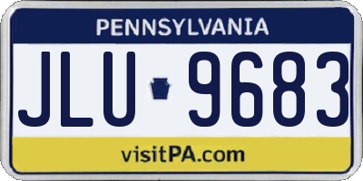 PA license plate JLU9683