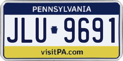 PA license plate JLU9691