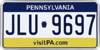 PA license plate JLU9697