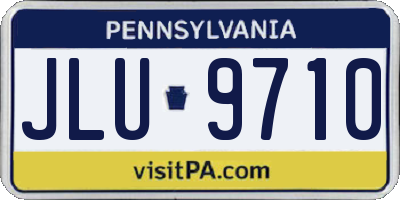 PA license plate JLU9710