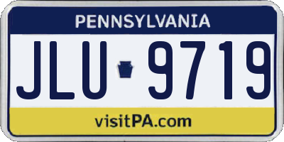 PA license plate JLU9719