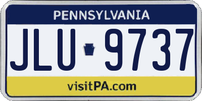 PA license plate JLU9737