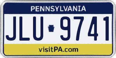 PA license plate JLU9741