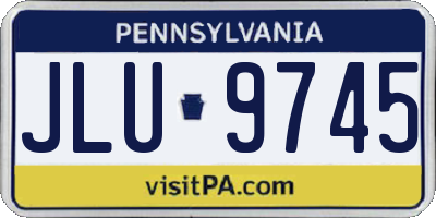 PA license plate JLU9745