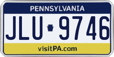 PA license plate JLU9746